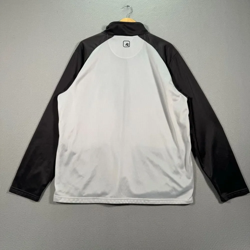 And1 Track Jacket Mens Extra Large White Full Zip Sweatshirt Basketball Hoop Mix